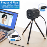 4k USB camera Plug and Play Webcam IMX766 1/1.56" Sensor 50MP Max 8160 * 6120 Extremely Clear Webcam Multiple 1/4-inch mounting holes Auto Focus & Auto Light Adjustment  easy  setup