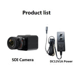 HD SDI Camera 1080P 2.0MP 30/25fps D-WDR AUTO IRIS Stage on delay no compression low loss and real-time transmission for Live broadcast Cam - black