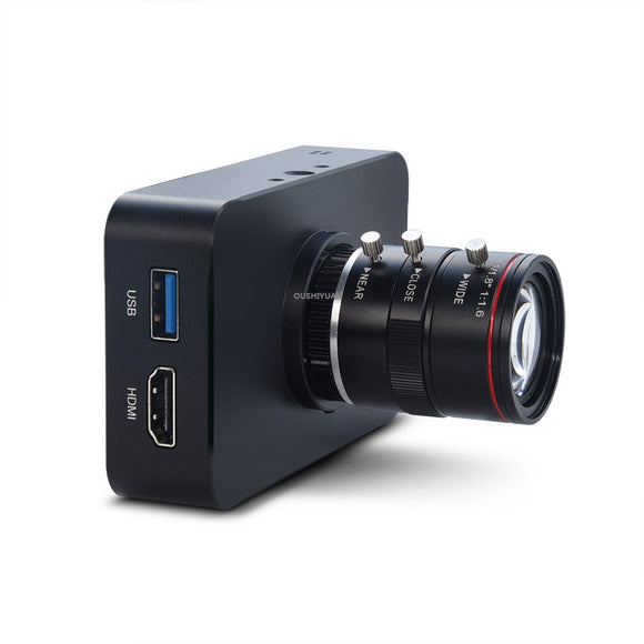 OSYBZ 12MP HDMI Camera 1080P USB HD Streaming Webcam Recording 4K@30FPS Industry C/CS-Mount Camera with 6-12 Lens